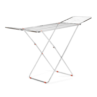 H Houseware Stainless Steel Heavy Duty Foldable Cloth Drying Stand for Balcony