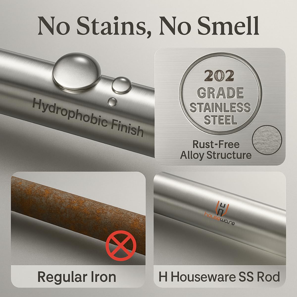 H Houseware Foldable Cloth Drying Stand Stainless Steel 3 Tier Heavy-Duty Clothes Dryer Indoor & Outdoor Use with Wheels & Hanger Slots Rust-Proof Laundry Rack (White)