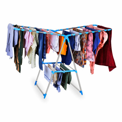 H Houseware Foldable Cloth Drying Stand For Balcony (Butterfly Stand),